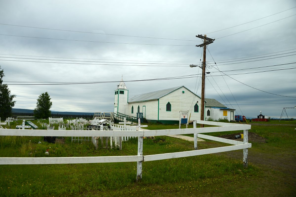 05E The Anglican Church And Graveyard At Fort McPherson Northwest Territories On Day Tour From Inuvik To Arctic Circle